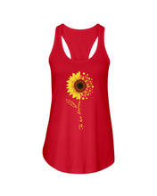 Load image into Gallery viewer, Be Here Tomorrow Sunflower Spina Bifida Awareness Ladies Flowy Tank
