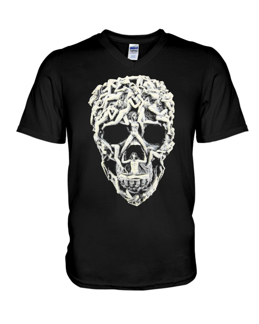 Aphrodite Curse -  Erotic Female Ghosts Skull Guys V-Neck