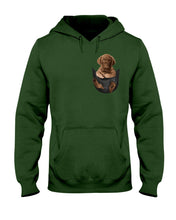 Load image into Gallery viewer, Chesapeake Bay Retriever In Pocket Personalized Name Gifts For Dog Lovers Hoodie
