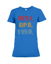 Load image into Gallery viewer, Best Gpa Ever Colorful Abstract Words Personalized Name Gifts Ladies Tee
