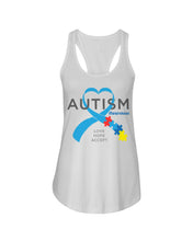 Load image into Gallery viewer, Autism Love Hope Accept Custom Design - World Autism Awareness Day Gift Ladies Flowy Tank
