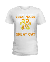 Load image into Gallery viewer, Behind Every Great Nurse There Is A Great Cat Custom Design Ladies Tee

