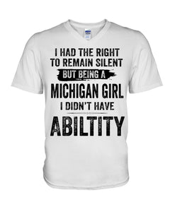 A Michigan Girl Didn't Have Ability Custom Design Guys V-Neck