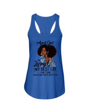 Load image into Gallery viewer, April Birthday Gift Ideas - April Girl I&#39;m Living My Best Life Ladies Flowy Tank
