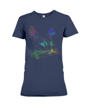 Load image into Gallery viewer, Colorful Cat Heart Custom Design Gift For Cat Lovers Ladies Tee
