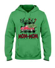 Load image into Gallery viewer, Blessed Mom-Mom Red Plaid Driving Car Custom Design Gifts Hoodie
