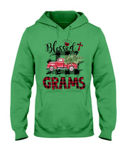 Load image into Gallery viewer, Blessed Grams Red Plaid Driving Car Custom Design Gifts Hoodie
