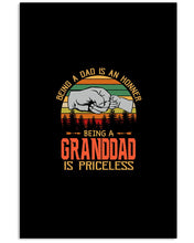 Load image into Gallery viewer, Being A Dad Is An Honner Being A Granddad Is Priceless Custom Design Vertical Poster
