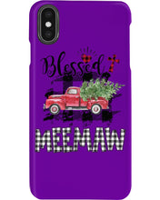 Load image into Gallery viewer, Blessed Meemaw Black And White Plaid Driving Car Custom Design Gifts Phone case
