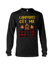 Load image into Gallery viewer, Campfires Get Me Hot Gifts For Camping Lovers Unisex Long Sleeve
