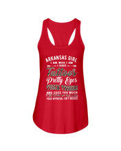 Load image into Gallery viewer, Arkansas Girl Have Tattoos Pretty Eyes Gifts For Arkansas Girls Ladies Flowy Tank
