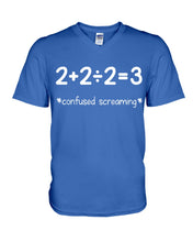 Load image into Gallery viewer, Confused Screaming Math Formula Custom Design Guys V-Neck
