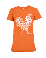 Load image into Gallery viewer, Chicken Irish Clover For St. Patrick&#39;s Day Ladies Tee
