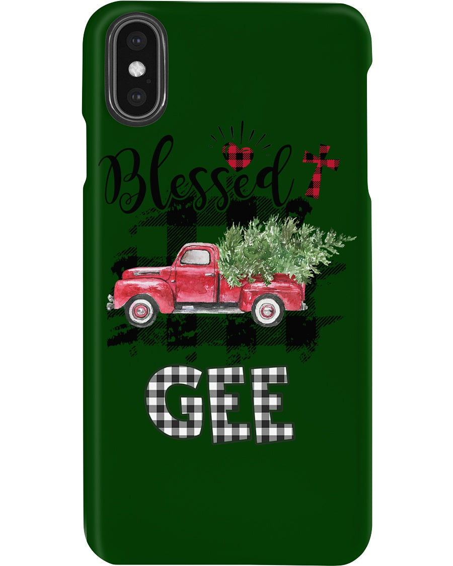 Blessed Gee Black And White Plaid Driving Car Custom Design Gifts Phone case