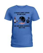 Load image into Gallery viewer, A Woman Cannot Survive On Wine Alone Gifts Ladies Tee
