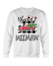 Load image into Gallery viewer, Blessed Meemaw Black And White Plaid Driving Car Custom Design Gifts Sweatshirt
