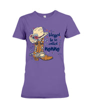 Load image into Gallery viewer, Blessed To Be Called Nonno Cowboy Custom Design Gifts Ladies Tee

