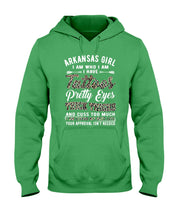 Load image into Gallery viewer, Arkansas Girl Have Tattoos Pretty Eyes Gifts For Arkansas Girls Hoodie
