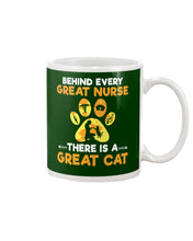 Load image into Gallery viewer, Behind Every Great Nurse There Is A Great Cat Custom Design Mug
