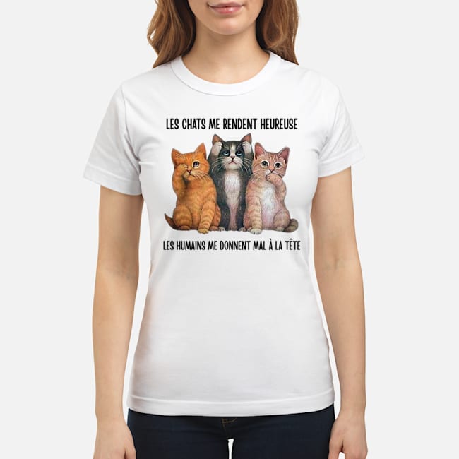 Cat Make Me Happy Gift For Cat Lovers Ladies Tee