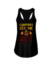 Load image into Gallery viewer, Campfires Get Me Hot Gifts For Camping Lovers Ladies Flowy Tank
