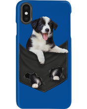 Load image into Gallery viewer, Border Collie In Pocket Personalized Name Gifts For Dog Lovers Phone case
