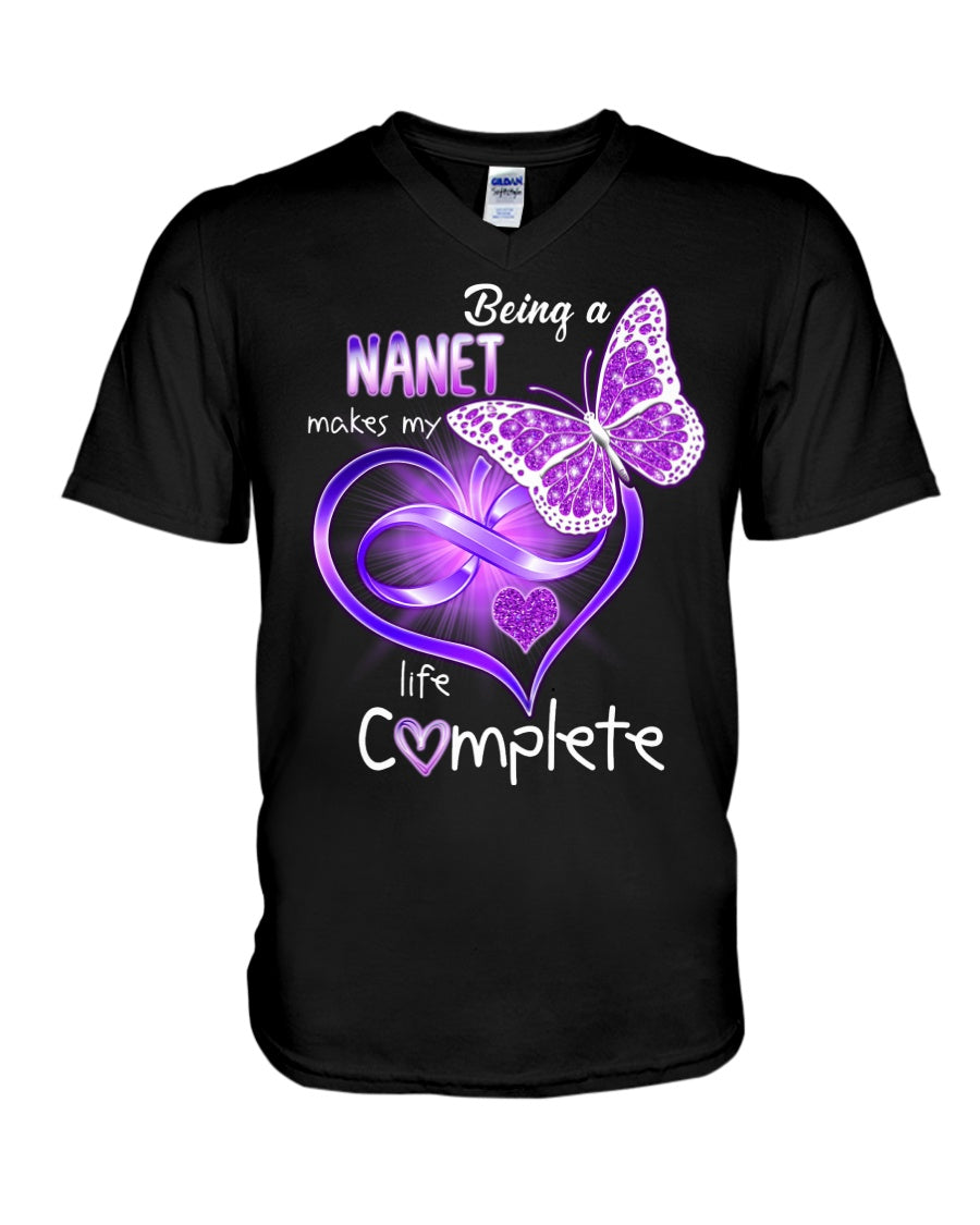 Being A Nanet Makes My Life Complete Guys V-Neck