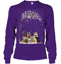 Load image into Gallery viewer, Cats Winter Tree Snowy Gifts Idea Unisex Long Sleeve
