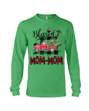 Load image into Gallery viewer, Blessed Mom-Mom Red Plaid Driving Car Custom Design Gifts Unisex Long Sleeve
