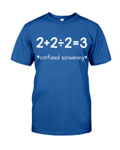 Load image into Gallery viewer, Confused Screaming Math Formula Custom Design Guys Tee

