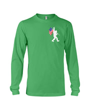 Load image into Gallery viewer, Bigfoot Flag Usa Two-Sided Custom Design Gift For Friends Unisex Long Sleeve
