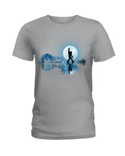 Load image into Gallery viewer, Bigfoot Guitar And Lake  Meaningful Gifts For Bigfoot Lovers Ladies Tee
