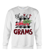 Load image into Gallery viewer, Blessed Grams Red Plaid Driving Car Custom Design Gifts Sweatshirt
