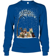 Load image into Gallery viewer, Cats Winter Tree Snowy Gifts Idea Unisex Long Sleeve
