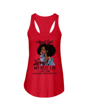 Load image into Gallery viewer, April Birthday Gift Ideas - April Girl I&#39;m Living My Best Life Ladies Flowy Tank
