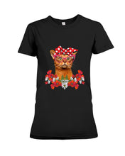 Load image into Gallery viewer, Abyssinian Bow Special Gift For Cat Lovers Ladies Tee
