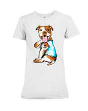 Load image into Gallery viewer, Bull I Love Mom Custom Design Gifts For Dog Lovers Ladies Tee
