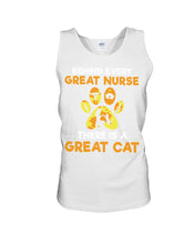 Load image into Gallery viewer, Behind Every Great Nurse There Is A Great Cat Custom Design Unisex Tank Top
