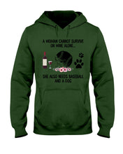 Load image into Gallery viewer, A Woman Cannot Survive On Wine Alone Gifts Hoodie
