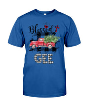 Load image into Gallery viewer, Blessed Gee Black And White Plaid Driving Car Custom Design Gifts Guys Tee
