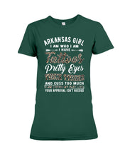 Load image into Gallery viewer, Arkansas Girl Have Tattoos Pretty Eyes Gifts For Arkansas Girls Ladies Tee
