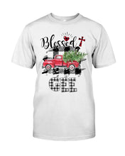 Load image into Gallery viewer, Blessed Gee Black And White Plaid Driving Car Custom Design Gifts Guys Tee
