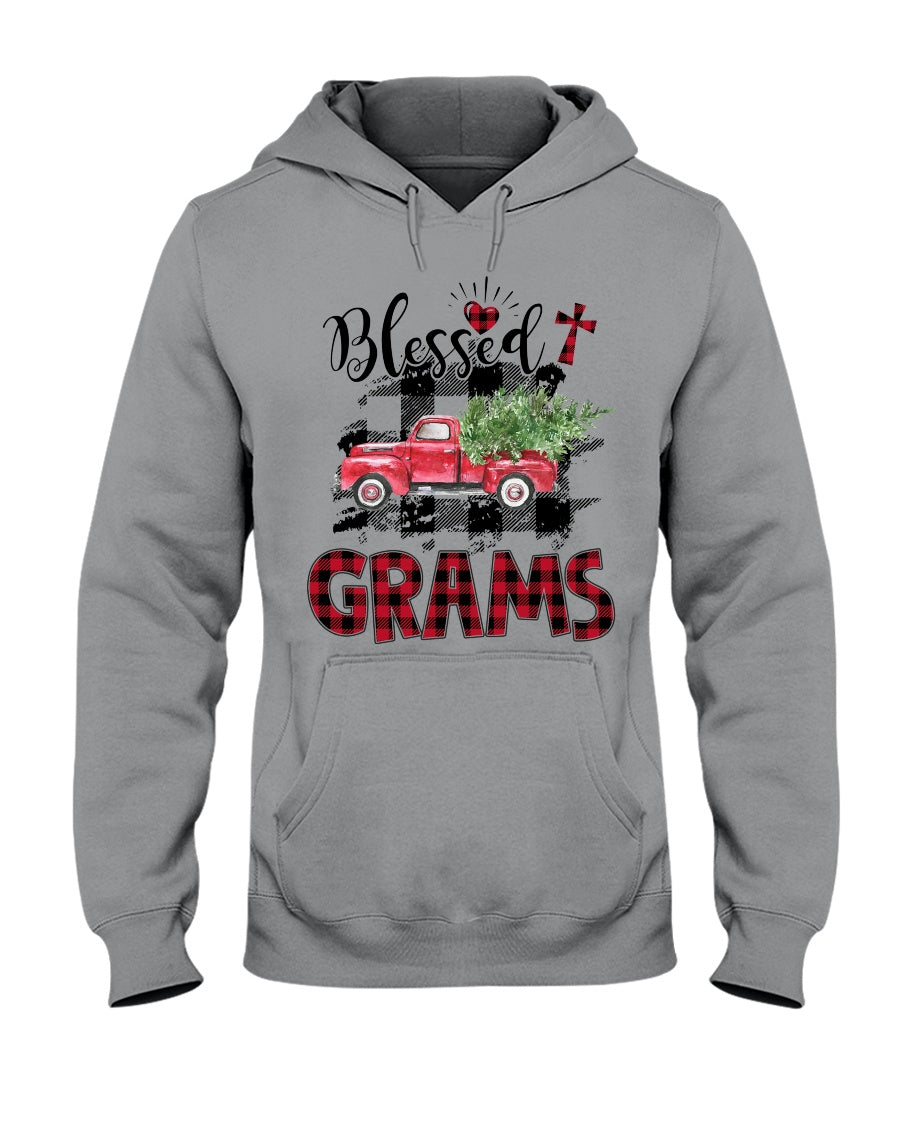 Blessed Grams Red Plaid Driving Car Custom Design Gifts Hoodie