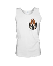 Load image into Gallery viewer, Basset Hound In Middle Pocket For Dog Lovers Unisex Tank Top
