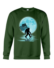 Load image into Gallery viewer, Bigfoot  Moon American Flag Custom Design For Bigfoot Lovers Sweatshirt
