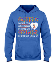 Load image into Gallery viewer, Autism Comes With A Father Who Never Gives Up Hoodie
