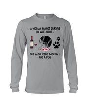 Load image into Gallery viewer, A Woman Cannot Survive On Wine Alone Gifts Unisex Long Sleeve

