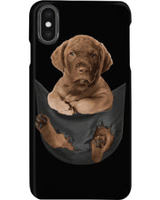 Load image into Gallery viewer, Chesapeake Bay Retriever In Pocket Personalized Name Gifts For Dog Lovers Phone case
