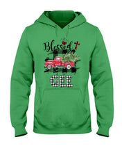 Load image into Gallery viewer, Blessed Gee Black And White Plaid Driving Car Custom Design Gifts Hoodie
