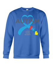 Load image into Gallery viewer, Autism Love Hope Accept Custom Design - World Autism Awareness Day Gift Sweatshirt
